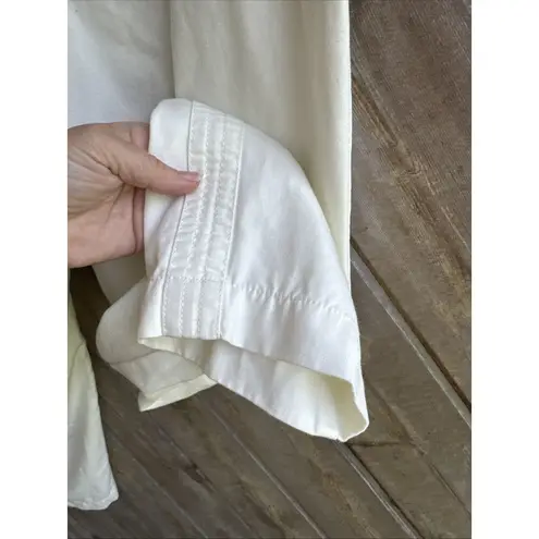 Talbots  Slim Cargo Pants Cream Ivory Ecru Size 10