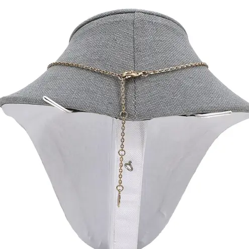 Brooks Brothers Enamel Bar Necklace Goldtone Red White Blue