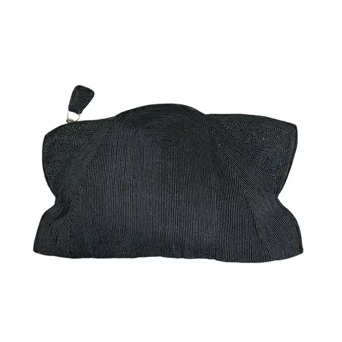 Vintage Corde Clutch Purse Black Art Deco Used Includes Coin Purse (Needs Repair