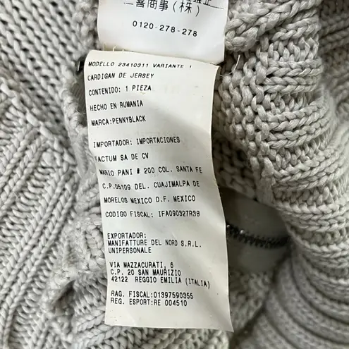 Pennyblack Knitted Cardigan S Beige Cotton Zip Up Sweater Quiet Luxury Italy Tan