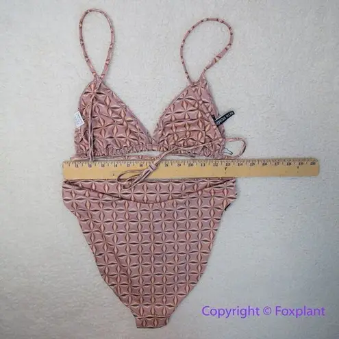 New! Set! Beth Richards Boheme chai geo bikini , top size XL, bottom size L Brown
