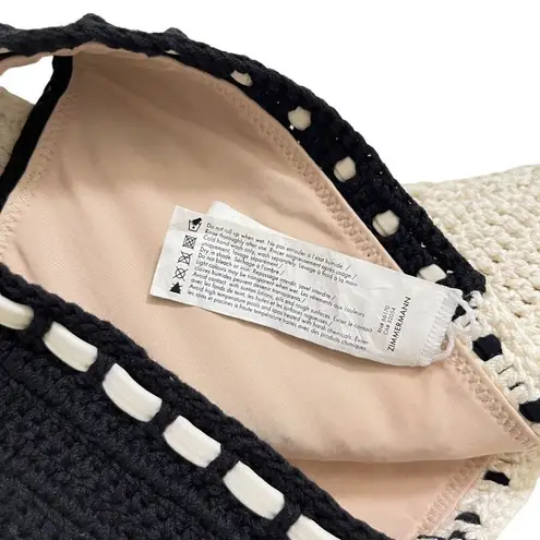 Zimmermann Clover Crochet Bikini Set in Black & White