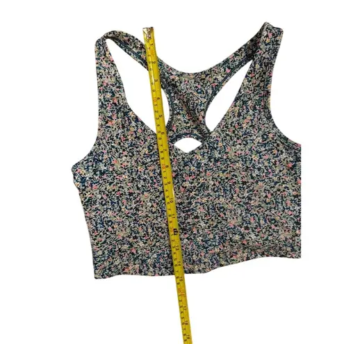 Sage Collective Women's Floral Racerback Sports Bra Medium Multicolor