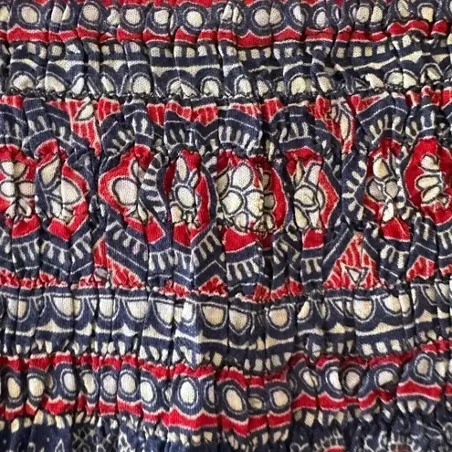 Banjamth Blue Peacock Lightweight Soft Gypsy Festival Abstract Bohemian Women’s Size M