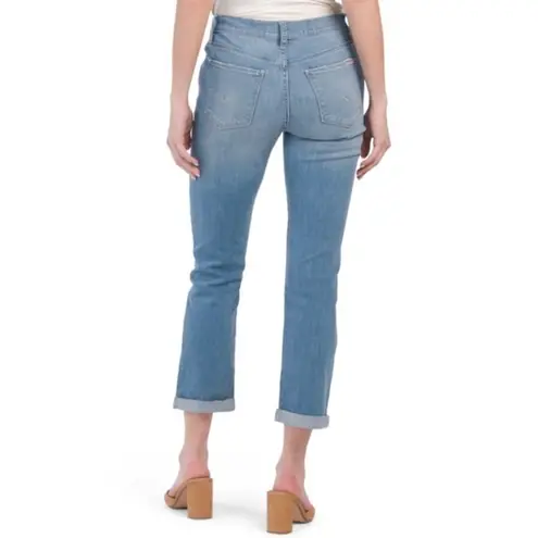 Hudson Jeans Hudson Blair High Rise Rolled Cuff Straight Crop Light Wash Jeans | Blue | 27