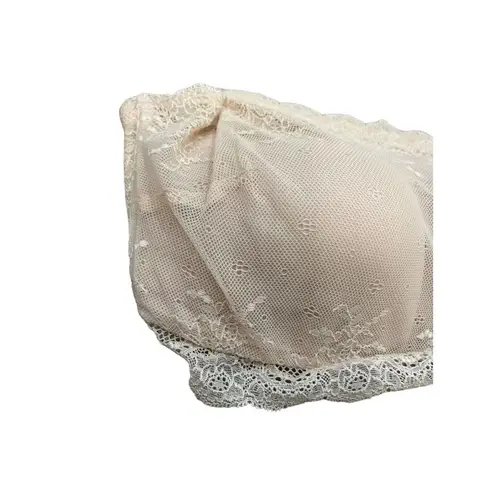 Spanx  Undie-tectable Better Bandeau Lace Bra Size Large L Crema Blush NEW