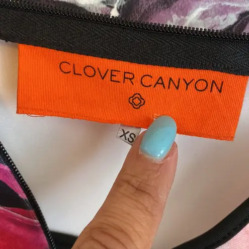 Clover Canyon Floral Mesh Panel Sleeveless Dress