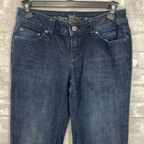 Simply Vera, Vera Wang Vera Wang Midnight Blue Straight Leg cropped Jeans