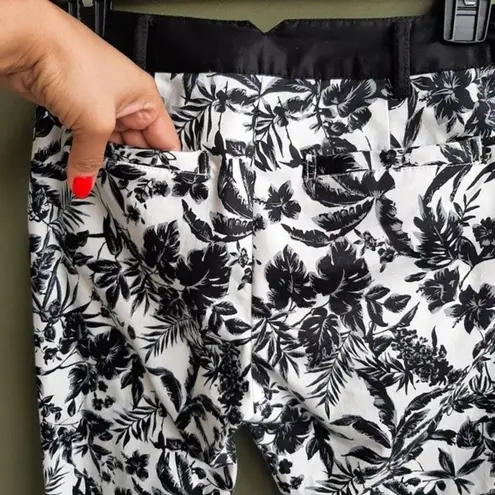 Rope Picnic Floral Black & White Casual Pants Stretchy XS/S Size undefined