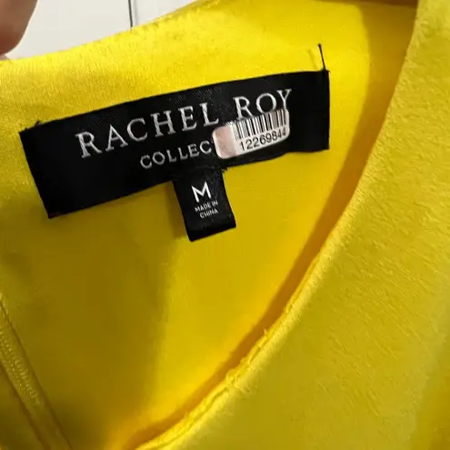 Rachel Roy Collection Yellow Crew Neck Dress Size Medium $129