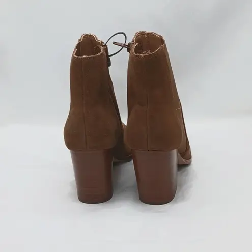 Soludos Emma Boots Women's Size 9 Tan Suede Booties Chunky Block Heel outdoors