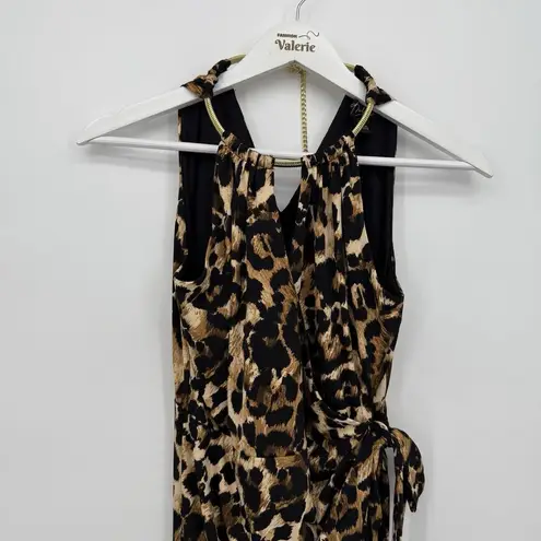 Thalia Sodi Leopard Print Formal Mini Dress Size Small