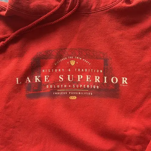 RED DULUTH/SUPERIOR TOURIST HOODIE Size L