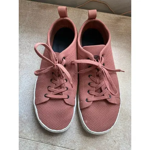 Groundies Rust Knit Barefoot Sneakers Minimalist Grounding Wide Toe Granola Eco Pink Size 10