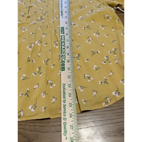 Ana A New Approach Women Blouse Long Sleeve Sz XL Gold Floral Kimono Sleeve NWT