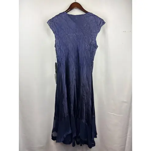 Women’s Komarvo Medium Navy Blue Satin Dress Set w/ Jewel Embellishments Size undefined