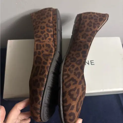 Sun + Stone Womens Shoes Eliana Slip On Brown Ballet Flats 9W Leopard Size 9