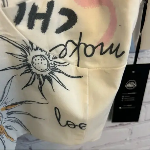 Liliana Meza New Athenna unique printed chic cropped top size Medium Shaut