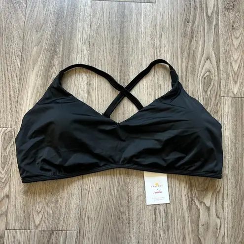 ANDIE x Faherity Swim The Valencia Bikini Top in Black Size XXL NWT