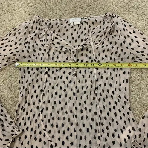 Kate Spade  silk long sleeve polka dot blouse size 2