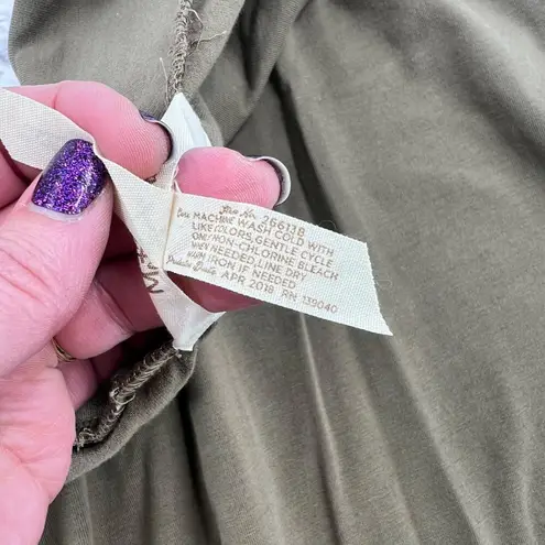 Matilda Jane Women's Big Ruffle Wide Leg Pants Tan Large Pull-On Stretch Comfort