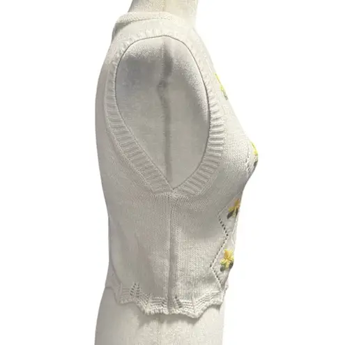 Sincerely Jules Embroidered Sweater Vest Size XS (NWT) Twee Cottagecore Coquette