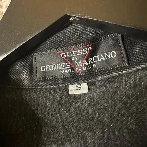 Guess by Marciano VINTAGE WOMENS GUESS JEANS BLACK DENIM JACKET SM