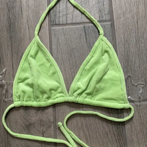 New pink neon green bikini top Size M