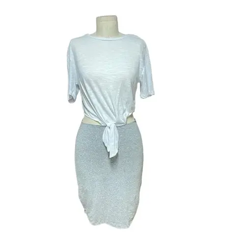 Monrow Cutout Waist Contrast T