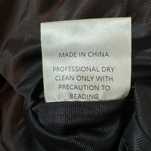 Teri Jon by Rickie Freeman Strapless Geometric Sequined Gown Black US 12 Formal