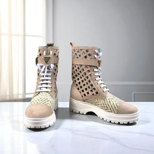 VALENTINA RANGONI Firenze Bree in Sand Shoes Sz 7.5 Rare Designer Boho Unique White