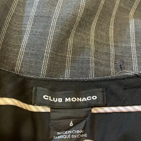 Club Monaco - Wool Blend Flare Grey Stripe Pattern Dress Pants Slacks- Size 6
