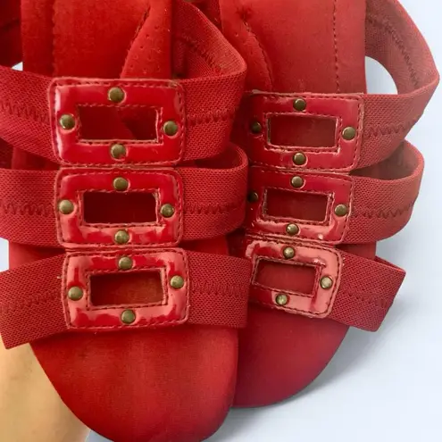 Mootsies Tootsies Red Women's Sandals buckle detail approx 9