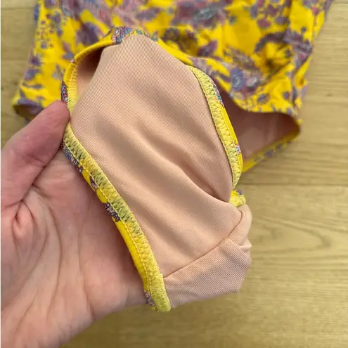 J.Crew  - Square Neck One Piece Paisley Swimsuit in Yellow Pink Purple Blue