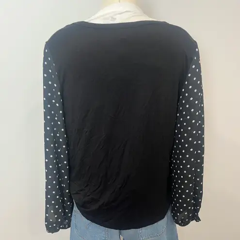 Kim And Cami Long Sleeve Polka Dot Blouse