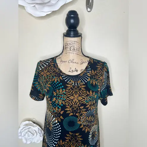 LuLaRoe NTM: discontinued Carly Hi Lo Dress in Tribal & Geometric Print Sz XS