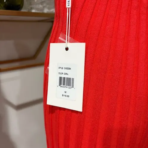 Cyrus Devotion by  Coral Res Ribbed Knit Midi Sheath Dress Size M