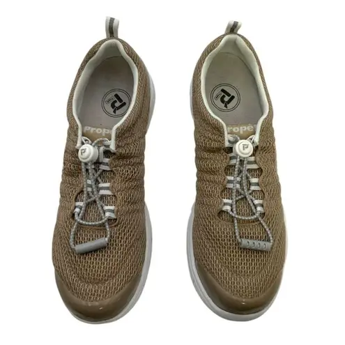 Propet TravelWalker II Walking Shoe Taupe Mesh US Women's 8 AA(N) Brown