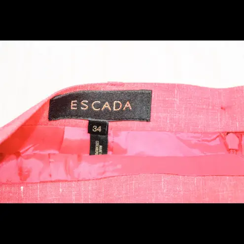 Escada Pink Linen Pencil Skirt Size 4 | Classic Luxury Workwear