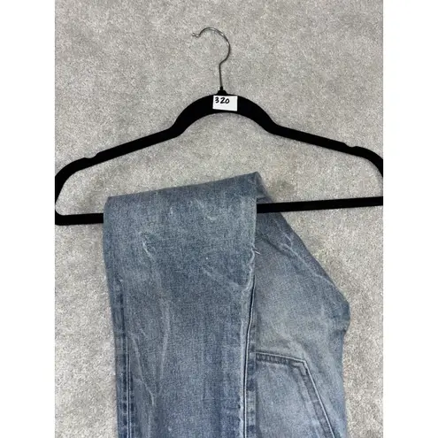 MOUSSY Vintage Jeans Womens Blue Howa Distressed Button Fly Japanese Denim 25