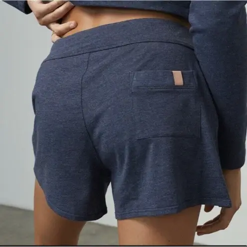 NEW LUNYA RESTORE SLEEP & LOUNGE SHORTS‎ PIMA COTTON HEATHER BLUE SZ XS