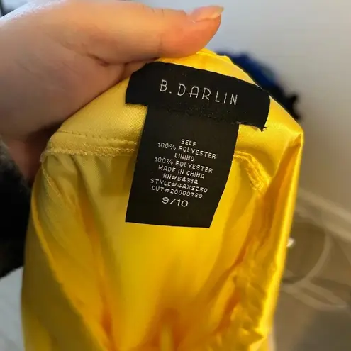 B Darlin NWT  YELLOW CUT OUT TIERED MAXI DRESS