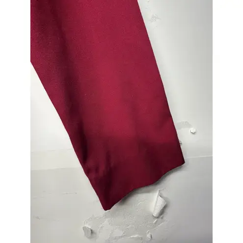 Style Works Women’s Size 14 Red Long Button Front Embroidered Dress Coat Jacket