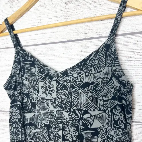 OP  Black & Gray Y2K Patterned Tank Top Size Large Boho Dark Fairy Grunge Skater - Image 3
