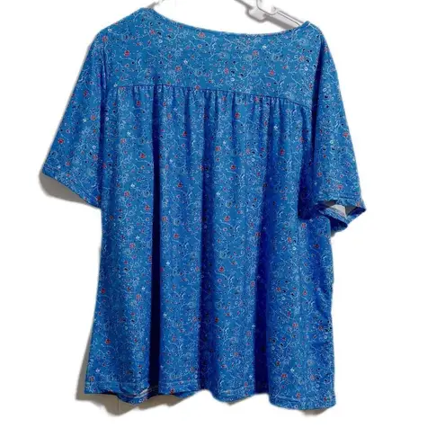 Womens XXL floral print 3/4 sleeve blouse  Size 2X