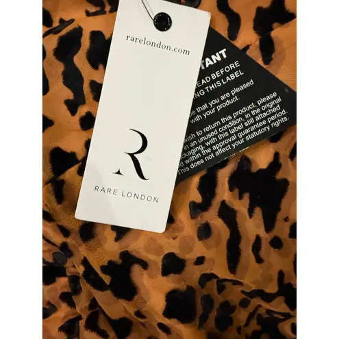 Rare London NWT Leopard Devore Lace Tie Maxi Dress sz 4 $148