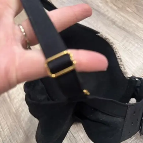 Soma Embraceable Full Coverage Lace Trim Underwire Black Bra Ivory Lace Size 38C