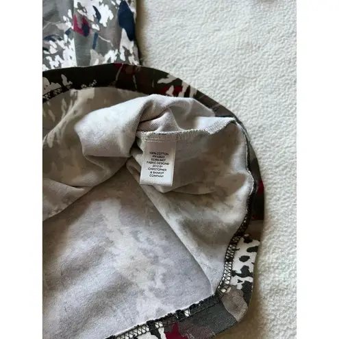 cj banks Top Womens Brown Blue Red White Shirt Blouse Full Zip Camo Casual Sz XL