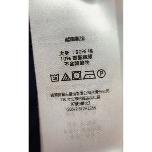 Ralph Lauren Lauren  Navy Blue Cream Colorblock Joggers Sweatpants Women's Size M