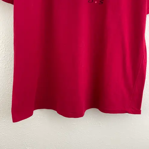 Vintage 90s Red Stuffed Animals Friends Single Stitch Graphic Short Sleeve Tee Size M